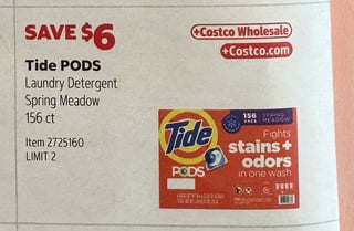 Savings Book panel for Tide PODS Laundry Detergent Spring Meadow, 156 ct
