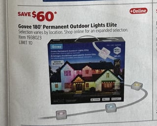 Savings Book panel for Govee 180' Permanent Outdoor Lights Elite