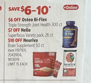 Savings Book panel for Osteo Bi-Flex Triple Strength Joint Health 300 ct